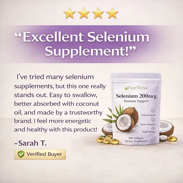 PureThrive Selenium 200mcg Immune Support