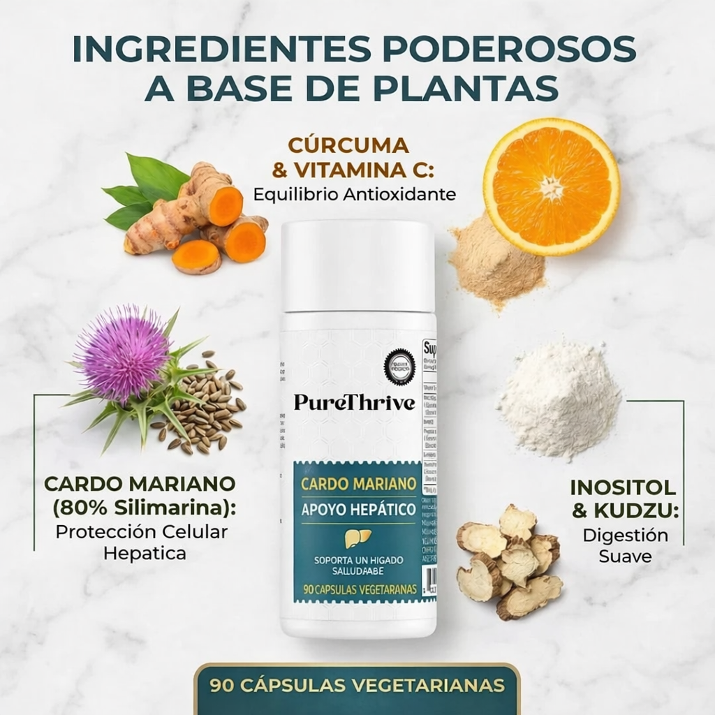 Protector hepático PureThrive: extracto de cardo mariano