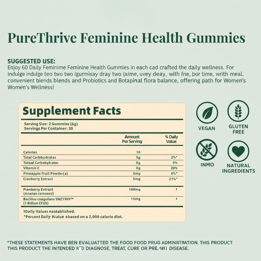 PureThrive Daily Feminine Health Gummies