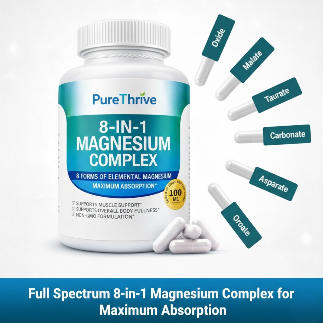 Complejo de magnesio PureThrive 8 en 1 1000 mg