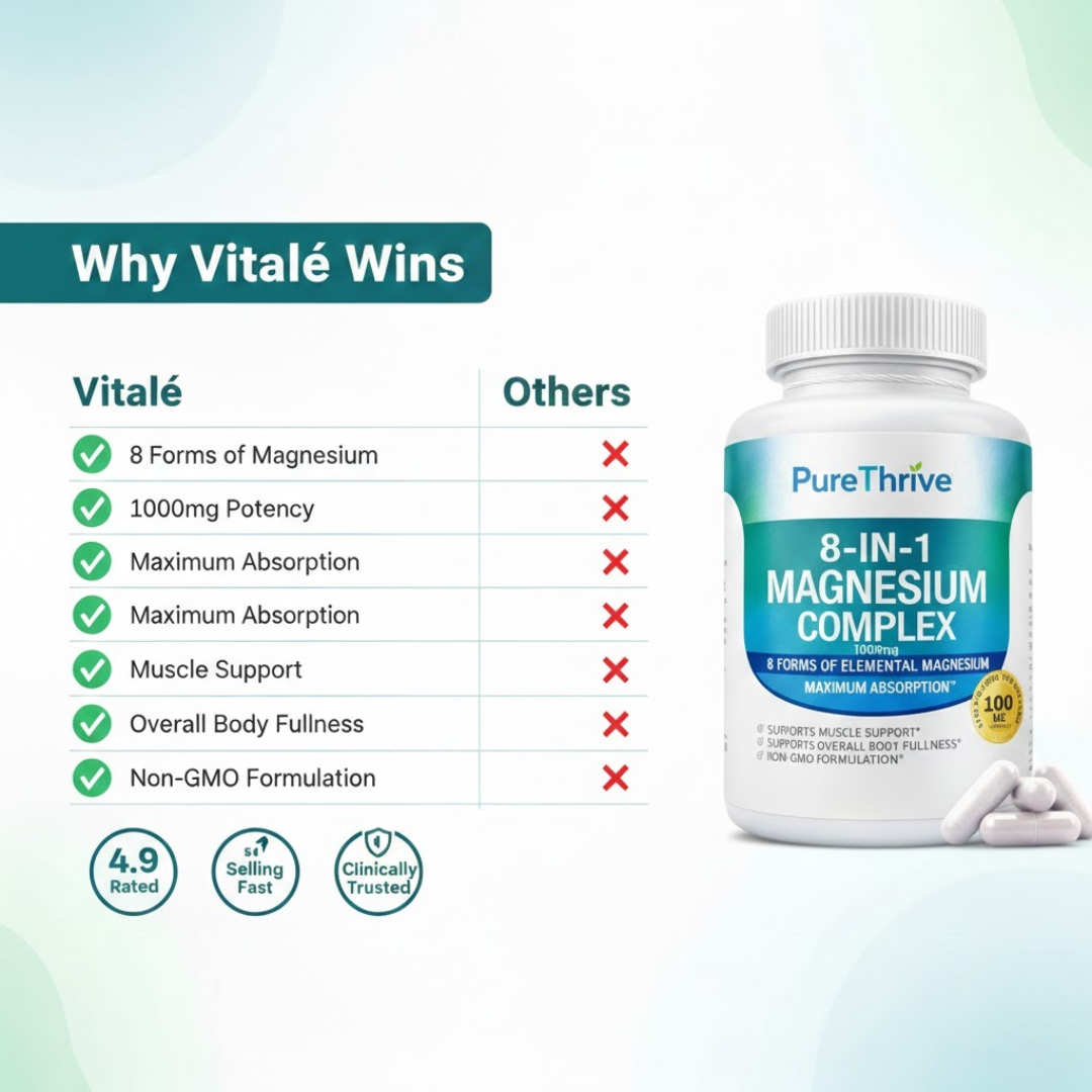 Complejo de magnesio PureThrive 8 en 1 1000 mg