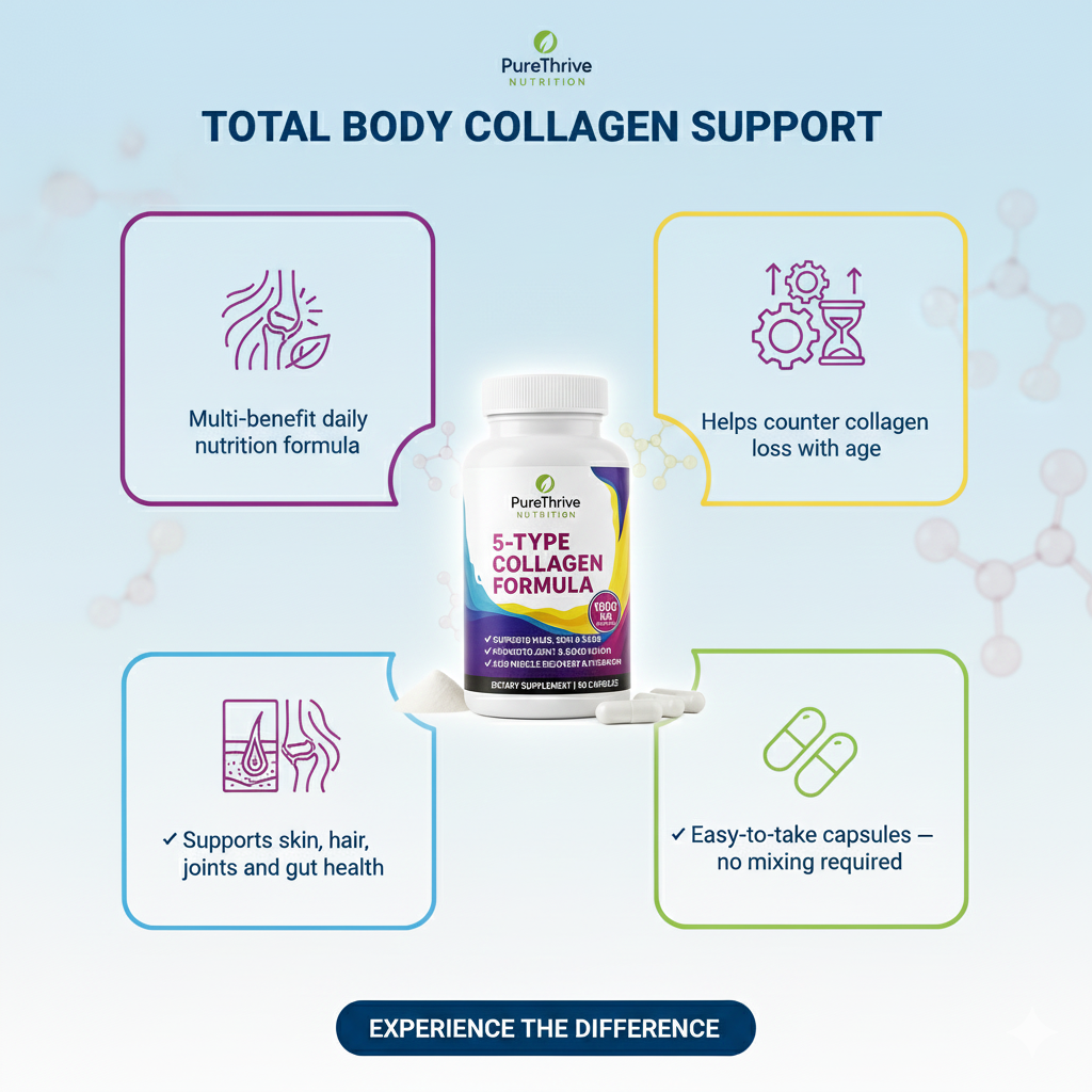 PureThrive 5-Type Nutrition Collagen Formula 1800mg