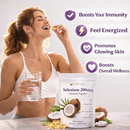 PureThrive Selenium 200mcg Immune Support